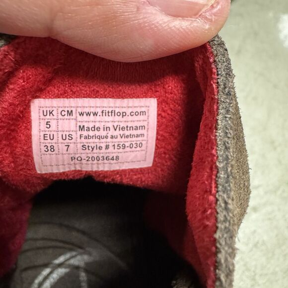 Fitflop Dash Suede Ankle Boots Womens Size 7 EUR 38 Chocolate Brown Leather - Picture 8 of 9